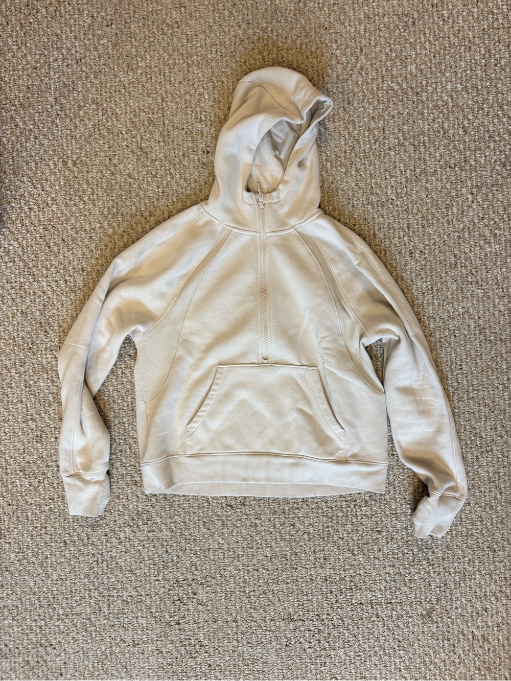 Lole Women's Cream Zip-Up Hooded Sweater